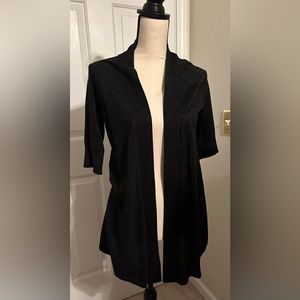 Beautiful black with sparkle short sleeve tunic, Med, Express